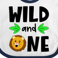 thumbnail image 4 of Inktastic Wild and One Cute Lion Birthday Boys or Girls Baby Bib, 4 of 4