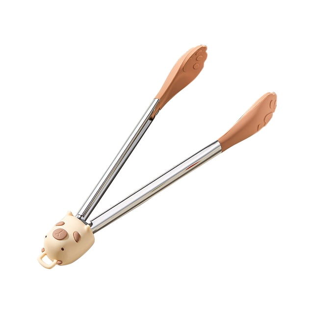 Pisexur Batería de cocina Pinzas de silicona de acero inoxidable de 11 pulgadas para hornear y cocinar para la cocina del hogar