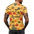 thumbnail image 7 of Summer Shirts for Men Short Sleeve Halloween Spiderweb Print V Neck T Shirts Causal Funny Loose Shirts, XL, 7 of 7