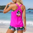 thumbnail image 4 of Plus Size Floral Print Tankini Swimsuit with Cover Up Skirt, Adjustable Straps, Two Piece Bathing Suit, Beach, Pool, Summer, 4 of 8