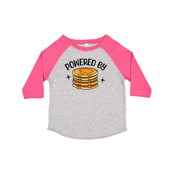 Inktastic Powered by Pancakes Boys or Girls Toddler T-Shirt