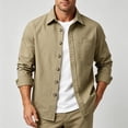 thumbnail image 2 of Lanyiu Men's Utility Work Shirt with Pocket Button Down Collared Shirt Ribbed Cuff Long Sleeve Shirt Casual Daily Lightweight Shirt, 2 of 5