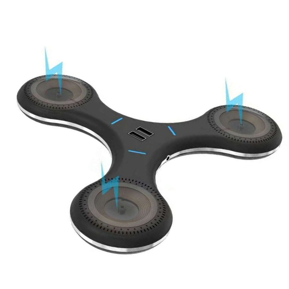 Creative 3in1 Wireless Charger with Dual USB Ports Charging Pad