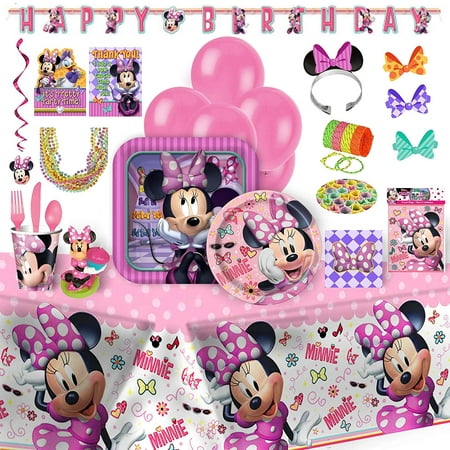 Minnie Mouse Birthday Party Supplies – 152 Piece Bundle