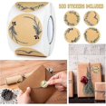 thumbnail image 2 of SM 500 Pieces Wedding Envelope Stickers - Round Kraft Labels (4 Designs), 2 of 3