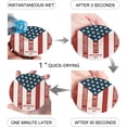 thumbnail image 2 of RYLABLUE Independence Day American Flag Set of 4 Round Coaster for Drinks, Absorbent Ceramic Stone Coasters Cup Mat with Cork Base for Home Kitchen Room Coffee Table Bar Decor, 2 of 5