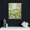 thumbnail image 5 of Nawypu  Vintage Easter Bunnies Eggs Soft Canvas Wall Art Print Unframed Gallery Wrap Home Decor Pictures For Living Room Bedroom, 5 of 5