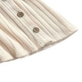 thumbnail image 3 of 2022 Robe Princesse Décontractée pour Bébé Fille Couleur Unie Col Carré Manches Volantées une-Pièce Rose/ Beige/ Kaki, 3 of 7