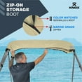 thumbnail image 6 of Knox T40E-E4 54-60 in. Universal 4 Bow Bimini Top Replacement Canvas & Detachable Sidewalls with Storage Boot, Sand, 6 of 7