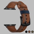 thumbnail image 2 of Vintage Leather Band for Apple Watch Series 10 9 8 7 SE Ultra 2 49mm 46mm 42mm 45mm 40mm 44mm Strap Watchband for iWAtch Accessories (Black,Series 10 46mm), 2 of 7