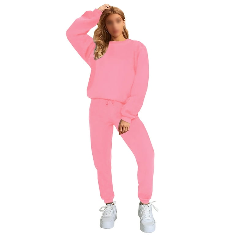 Womens pink cheap jogging suit