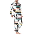 thumbnail image 2 of Naloa Cartoon Dinosaurs Men’s Pajamas Set - Long Sleeve Button Down Sleep Shirt and Pajama Bottoms Sleepwear Set-Large, 2 of 7