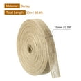 thumbnail image 2 of Unique Bargains 3 Rolls Natural Burlap Fabric Ribbon 5/8 Inch Burlap Wired Ribbon Rustic Ribbon, 2 of 5