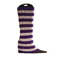 thumbnail image 4 of Yokua 80s 90s Women Girls Knit Skating Leg Warmers Multicolored Striped Long Socks, 4 of 21
