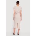 thumbnail image 3 of Women's Textured Knit Asymmetrical Bow Side Midi Dress, 3 of 3