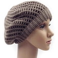 thumbnail image 4 of Winter Warm Double Layer Crochet Knit Beret Beanie Slouchy Hat, 4 of 4