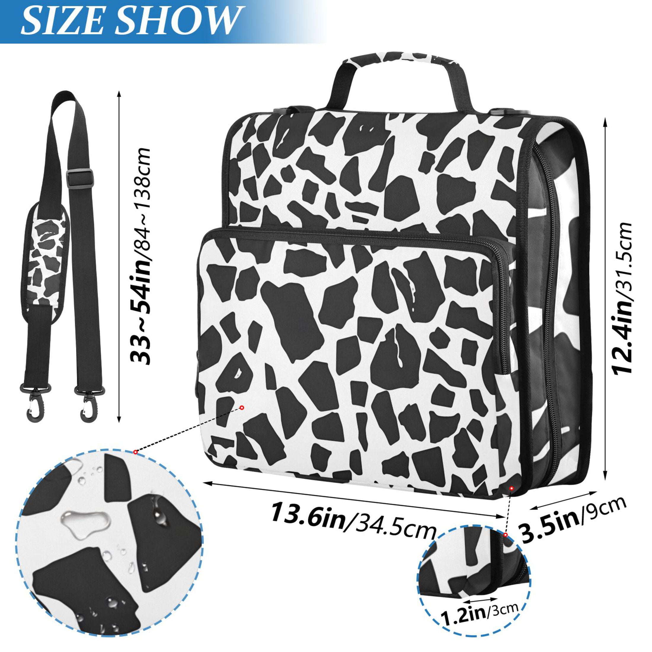 ALAZA Zipper Binder Black Graffiti 3 Ring Trapper Keeper File Folder Organizer Bag
