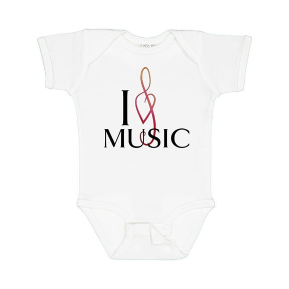 Inktastic I Love Music Boys or Girls Baby Bodysuit