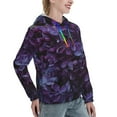 thumbnail image 6 of Uemuo Lilac Pattern Women's Hoodie with Eye-catching Drawstrings- Casual Pullover Hoodie with Kangaroo Pocket, Stylish Hooded Sweatshirt-Small, 6 of 7
