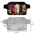 thumbnail image 5 of FOR U DESIGNS Horse American Flag Pattern Car Windshield Cover for Ice and Snow, Waterproof Car Windshield Snow Cover Vehicle Windshield Frost Cover Windshield Protector for SUVs Trucks, 5 of 6