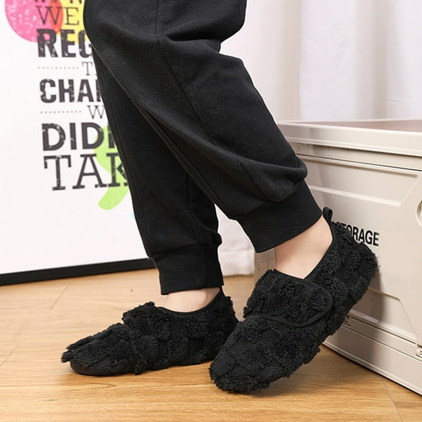 Zapatillas térmicas planas antideslizantes cómodas con cierre de gancho y bucle para hombres y mujeres DQrwqpou Tenis De Mujer Tenis De Hombre