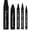 Black, variant on 5 Purple Chalkboard Chalk Pens - Purple Dry Erase Markers for Blackboard, Chalkboard Signs, Windows, Glass | Variety Pack - Fine & Jumbo Size Ink Pen (1mm, 3mm, 6mm, 10mm, 15mm)