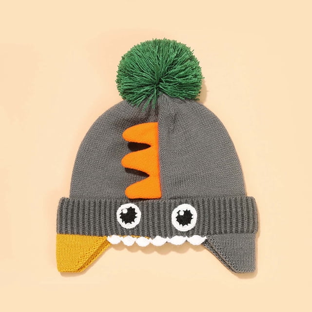 Heliisoer Autumn Winter Baby Boys Girls Pattern Ear Protection Children Hat