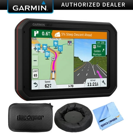 Garmin dezlCam 785 LMT-S GPS Truck Navigator with Built-in Dash Cam (010-01856-00) with Accessories Bundle Includes, Universal GPS Navigation Dash-Mount, Hard EVA Case w/ Zipper, 7-inch and 1 Piece M