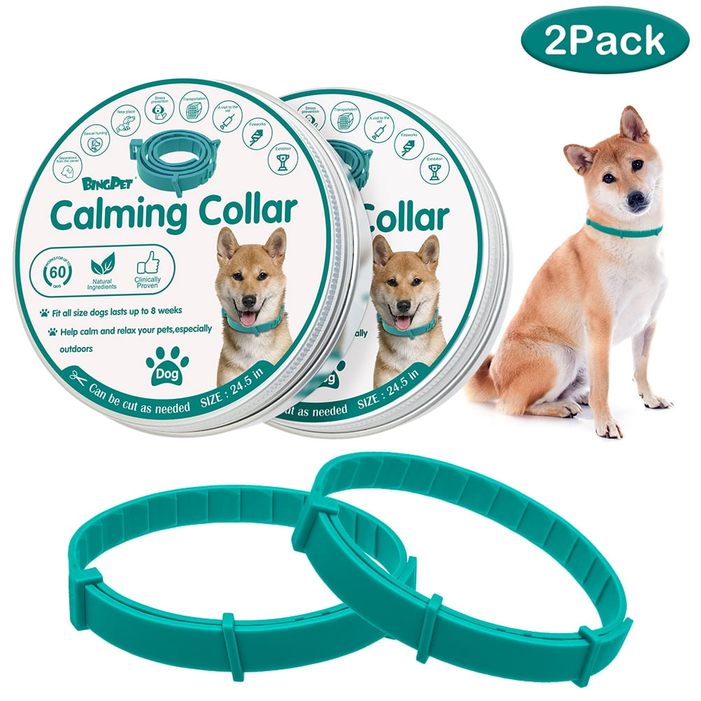 Pupteck Dog Calming Collar, 60 Days Effect Adjustable Safety Pheromones Pet Collar Relieve
