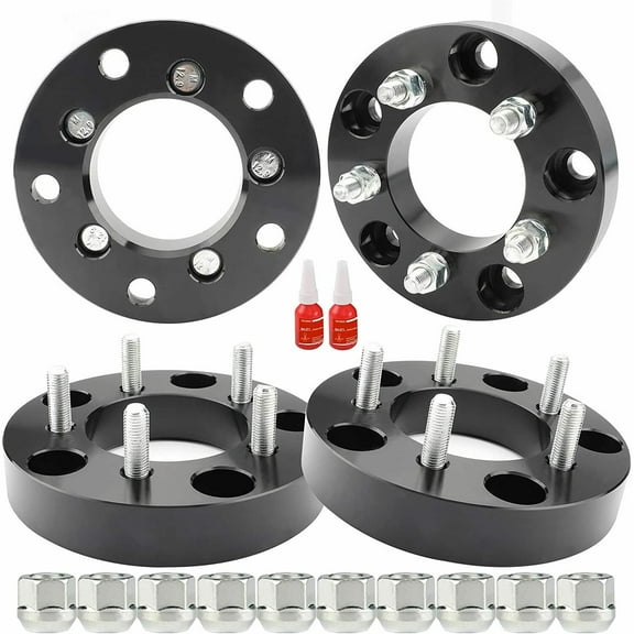 Richeer 4Pcs 5x5.5 to 5x4.5 Wheel Adapters 1.25" Thick 5x139.7 to 5x114.3 with M12x1.5 Studs & 88mm Center Bore Fits select: 1994-2001 DODGE RAM 1500, 1980-1996 FORD F150