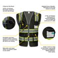 thumbnail image 3 of Chaleco de seguridad COOLJOB con 9 bolsillos y reflectante, ANSI Clase 2, 3 of 6