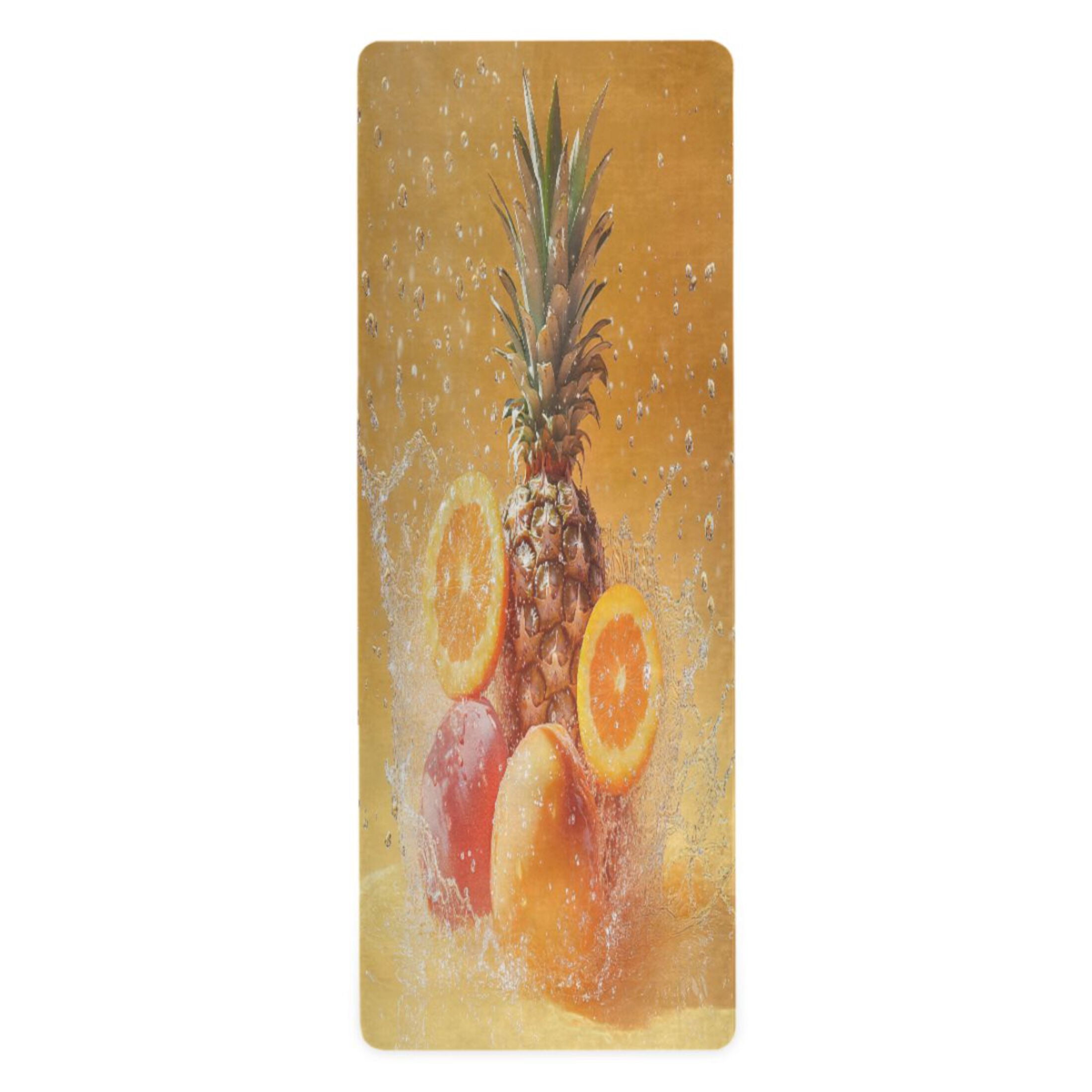 BZSMCE Yoga Mat Women Floating Fruits with Water Splash Fitness Mat