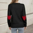 thumbnail image 5 of Aueoeo Women Big Hearts Sweaters Graphic Printed Crew Neck Long Sleeve Sweaters Fall Trendy Dressy Casual Basic Clothes, 5 of 6
