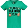 thumbnail image 3 of Inktastic Christmas Cookie Tasting Crew with Holiday Cookies Women's V-Neck T-Shirt, 3 of 5