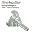 thumbnail image 5 of Unique Bargains 1/2' Hose End Barbed Claw Quick Connector Air Hose Coupling Fitting Silver, 5 of 5