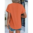 thumbnail image 2 of Womens Short Sleeve Tops Orange L, 2 of 6