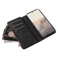 thumbnail image 4 of Zipper Wallet Case for Google Pixel 6 Large Capacity Card Slots Holder Magnetic Clasp Cover, Luxury PU Leather Anti-Shock Flip Folio Case with Kickstand Wrist Strap Handbag Protective Case,Black, 4 of 7