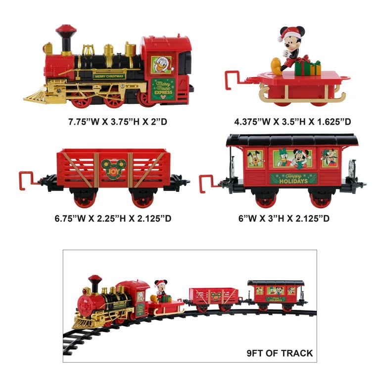 Disney Mickey Mouse Express Train Set 12 Piece Set Multi Color Plastic