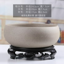 PRETXORVE Water Plants Pot Indoor Chinese Ceramic Pot With Stand Hydroponic Bonsai Bowl Office Garden Indoor And Outdoor