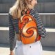 thumbnail image 5 of Disketp Orange Rotating Mochila de Lona Estampada, Mochila Escolar de Viaje Ligera para Estudiantes y Portátil-Small, 5 of 5