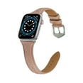 thumbnail image 4 of Bands Compatible with Apple Watch Band 42mm 44mm 45mm 49mm, Argyle Engraved Genuine Leather Wristband Starp for iWatch SE SE2 Series 9 8 7 6 5 4 3 2 1 Ultra for Women Men,Pink, 4 of 8