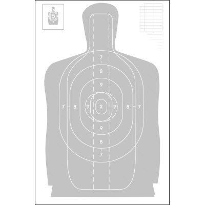 100 Pcs Of Indiana Law Enforcement Academy B 27 Target Light Gray Size 25 X 45 Walmart Com Walmart Com