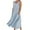 Sky Blue Womens Summer Dress, variant on USSUMA Summer Dresses for Women Casual Solid Color Linen Cotton Flowy Pocket Long Maxi Beach Party Sundresses Sleeveless Plus Dresses V Neck Sun Dress Wedding Guest