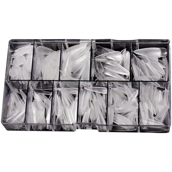 Stilettos/Almond Fake Nails 500pcs Press on Clear Nails Tips Full Cover Acrylic False Nails For Extension