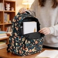 thumbnail image 5 of DISNIMO Pug Flower Print School Backpack for Kids Boys Girls 17 Inch Lightweight Bookbag with Padded Straps and Water Bottle Pocket, Elementary Kindergarten Preschool School Backpack, 5 of 7