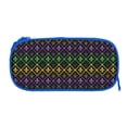 thumbnail image 5 of Uemuo Mardi Gra Geometric Printed Pencil Pen Case, Portable Pencil Pouch with Zipper, Compact Stationery Bag Makeup Bag, Pencil Bag for Home Office, 5 of 9