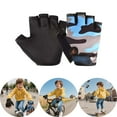 thumbnail image 2 of FYDUU Toddler Kids Bike Gloves Outdoor Sports Cycling Gloves Kids Half Finger Fingerless Workout Gloves Breathable Adorable Halloween 6-12 Years, 2 of 4