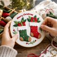 thumbnail image 3 of Christmas Embroidery DIY Kit Hand Stitched Needlepoint Crafting Set for Beginners Holiday Decorative Arts Needlework Supplies Handmade Gift Idea B789, 3 of 3