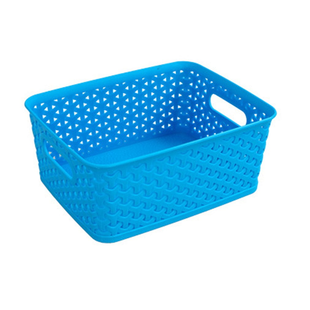 CLEAN Plastic Woven Storage Basket Without Lid Kitchen Storage Rack