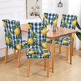 thumbnail image 2 of Yayeee 4 Pack Dining Chair Covers Stretch Parson Chairs Slipcovers Seat Protector, Cartoon Beige Lemon, 2 of 6